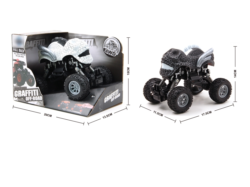 PULL BACK CAR BIU & RED WHITE & BLACK - HP1119867