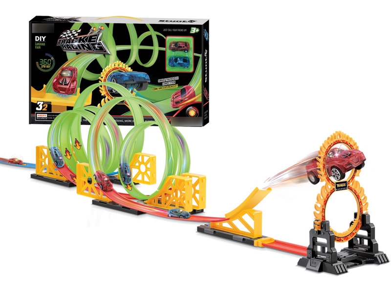 PULL BACK RAIL CAR W/NOCTILUCENCE,27PCS - HP1119943