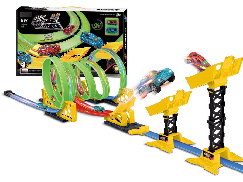 PULL BACK RAIL CAR W/NOCTILUCENC,47PCS - HP1119949