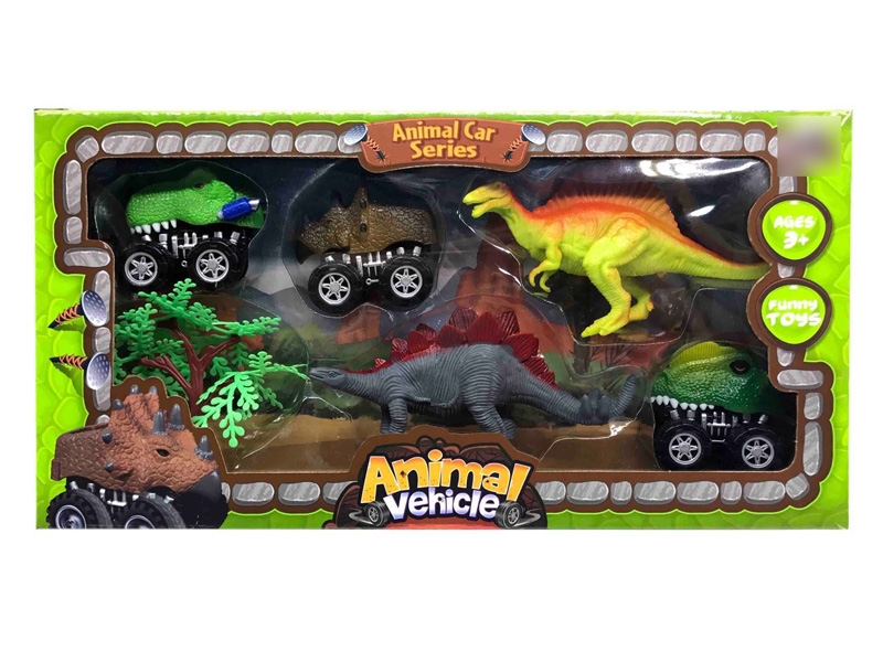 PULL BACK ANIMAL CAR 3PCS - HP1120028