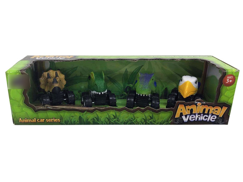 PULL BACK ANIMAL CAR 4ASST - HP1120032