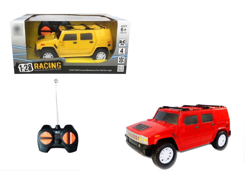1:28 4 FUNCTION R/C CAR,NOT INCLUDED BATTERY RED/YELLOW - HP1120101