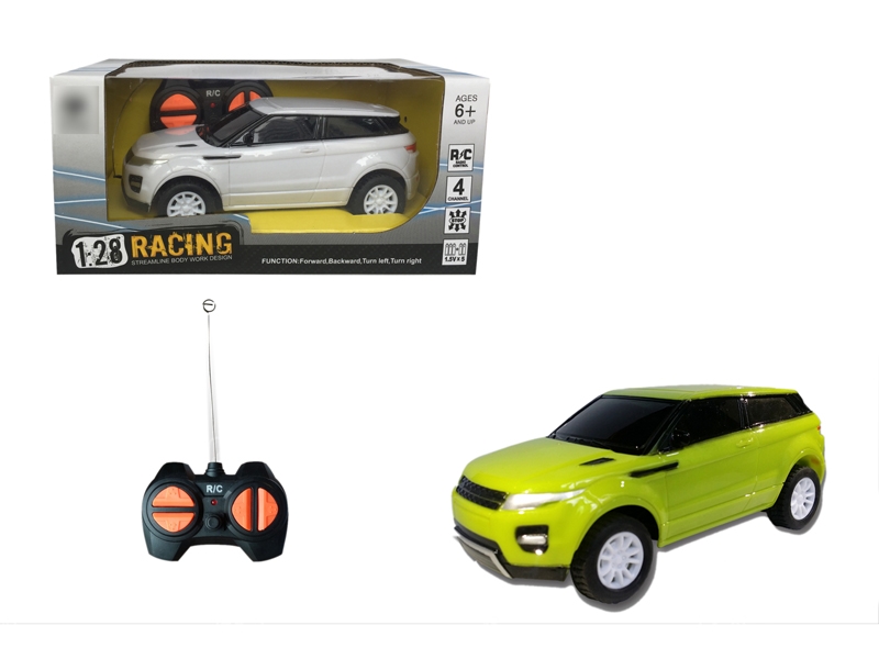 1:28 4 FUNCTION R/C CAR,NOT INCLUDED BATTERY WHITE/GREEN - HP1120104