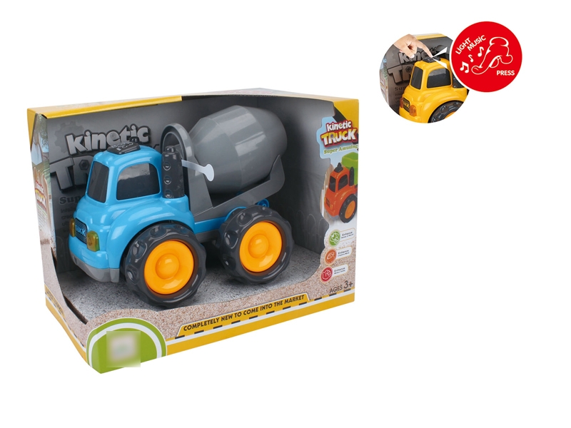 FRICTION CONSTRUCTION CAR W/LIGHT & MUSIC & INCLUDED BATTERY BIU & ORANGE - HP1120130
