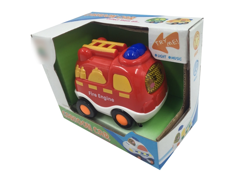 WIND UP CARTOON CAR W/LIGHT & MUSIC & INCLUDED BATTERY - HP1120237