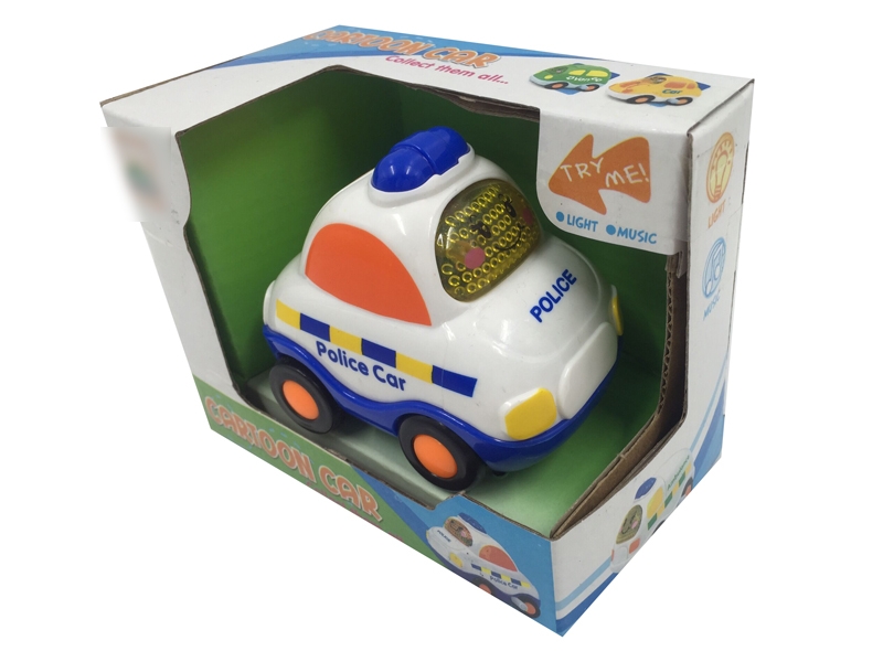 WIND UP CARTOON CAR W/LIGHT & MUSIC & INCLUDED BATTERY - HP1120239