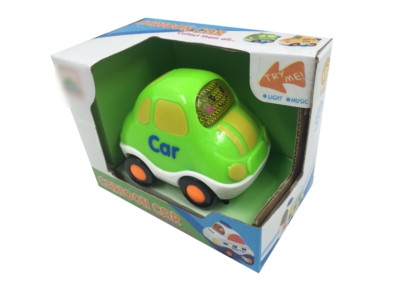 WIND UP CARTOON CAR W/LIGHT & MUSIC & INCLUDED BATTERY - HP1120242
