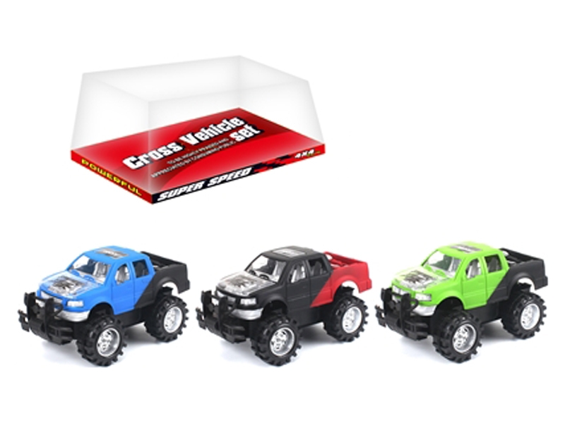 FRICTION CAR BIU & BLACK & GREEN - HP1120303