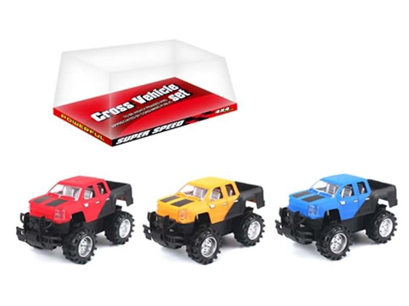 FRICTION CAR RED & YELLOW & BIU - HP1120306