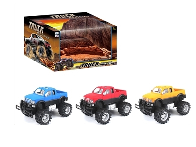 FRICTION CAR RED & YELLOW & BIU - HP1120326