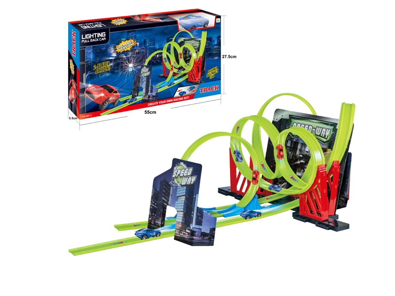 PULL BACK RAIL CAR W/2 CAR & INCLUDED BATTERY - HP1120472