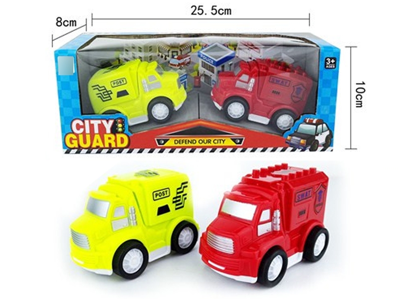 FRICTION POLICE & MAIL CAR 2PCS - HP1120680