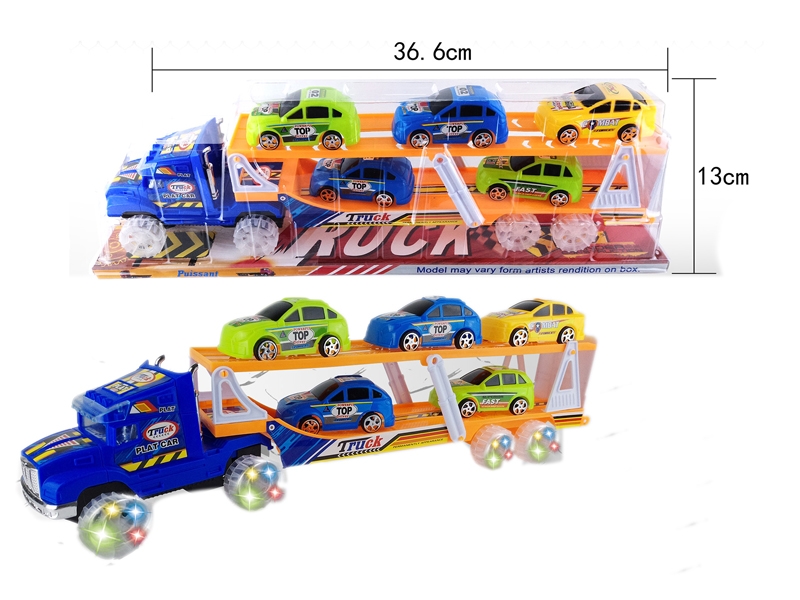 FRICTION TRUCK W/5 CARS & LIGHT & MUSIC - HP1120864