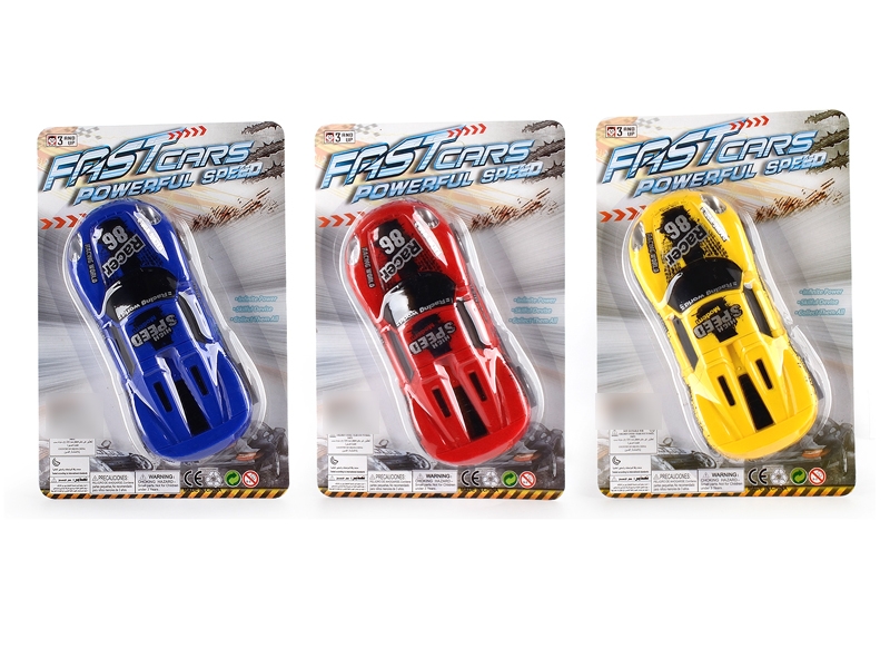 FRICTION CAR RED & YELLOW & BIU - HP1120866