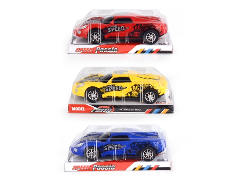 FRICTION CAR RED & YELLOW & BIU - HP1120867