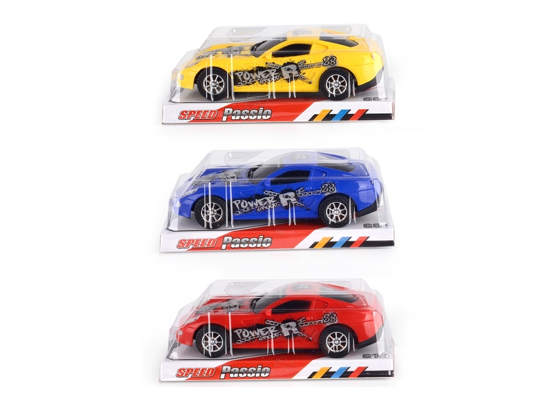 FRICTION CAR RED & YELLOW & BIU - HP1120868