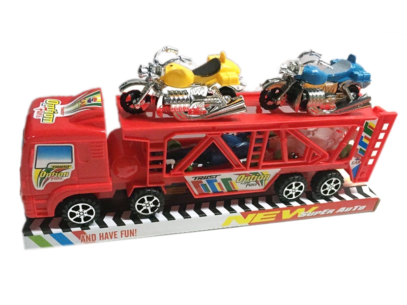 FRCITION TRUCK W/4 CAR RED & YELLOW - HP1120905