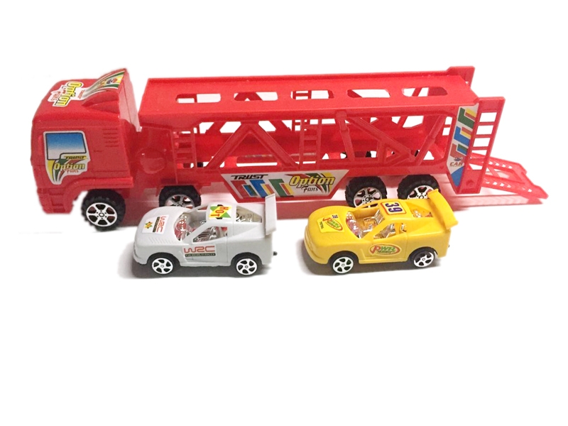 FRCITION TRUCK W/2 CAR RED & YELLOW - HP1120907