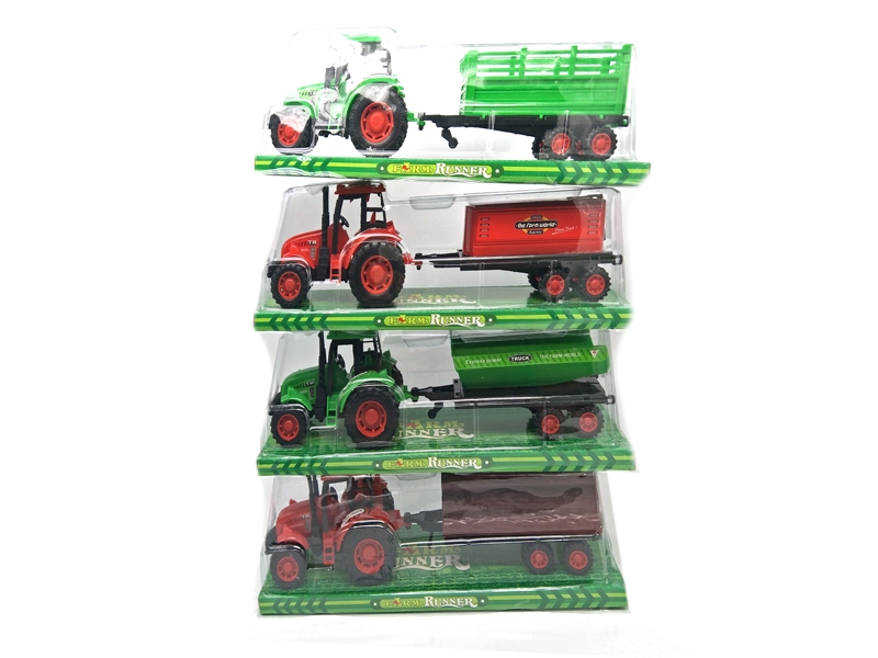 FRICTION FARMER TRUCK  RED &  GREEN 4ASST. - HP1121130