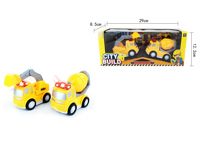 FRICTION CONSTRUCTION CAR W/LIGHT & MUSIC 2 ASST.2PCS - HP1121144