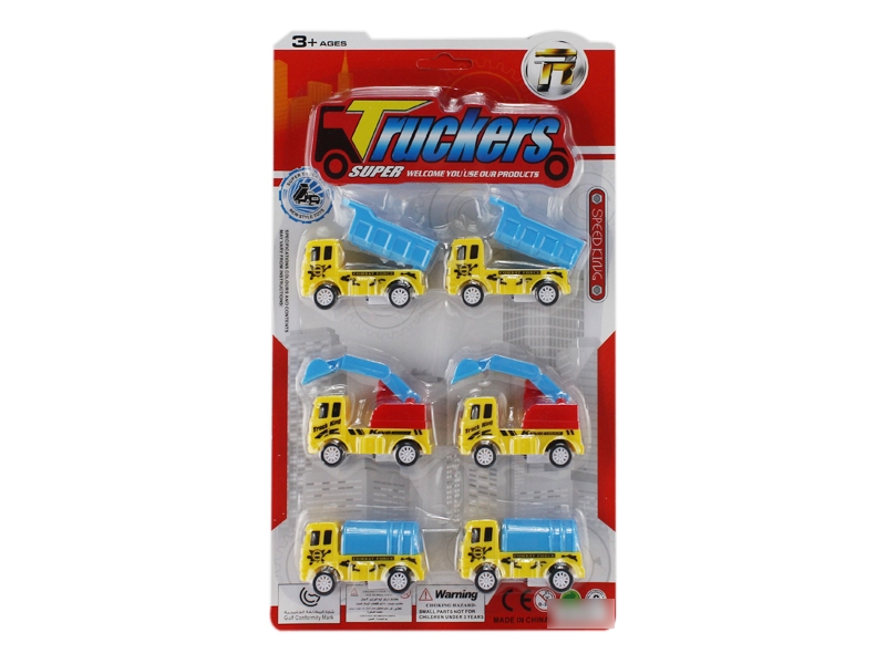 PULL BACK CONSTRUCTION TRUCK 6PCS - HP1121192