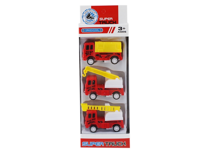 PULL BACK FIRE TRUCK 3PCS - HP1121196