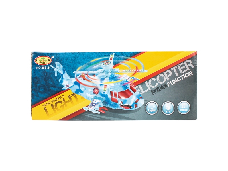 B/O HELICOPTER W/LIGHT & MUSIC BLUE/YELLOW - HP1121328