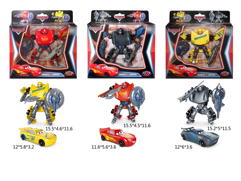 TRANSFORMABLE CAR RED & YELLOW & GRAY 3 ASST. - HP1121375