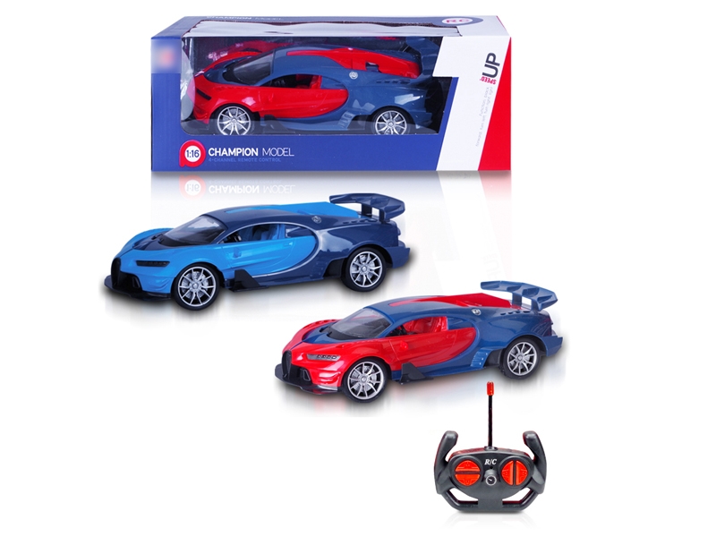 1：16 4 FUNCTION R/C CAR W/LIGHT RED & BIU - HP1121427