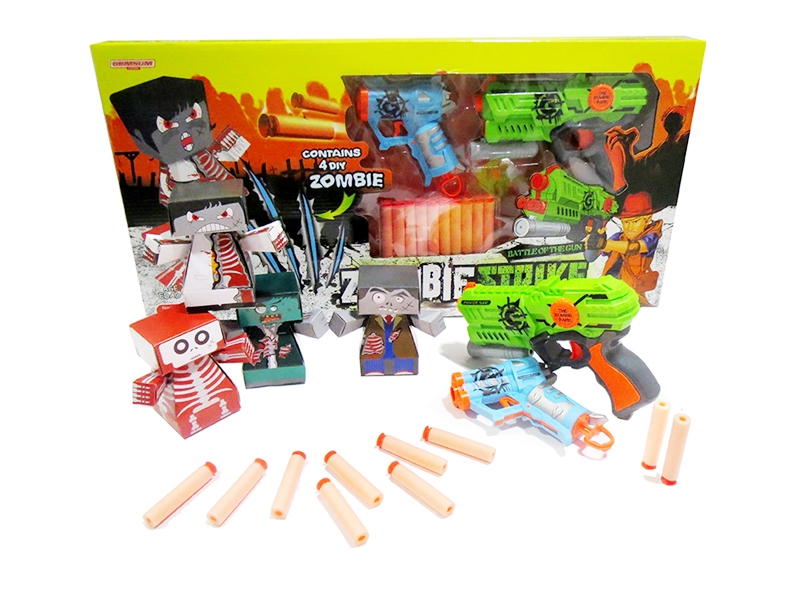 SOFT SHOOTING GUN SET BIU & GREEN & YELLOW - HP1121943