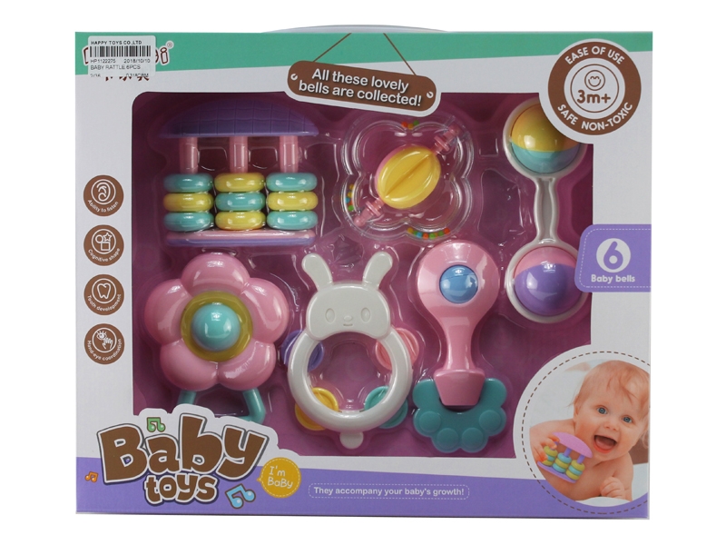 BABY RATTLE 6PCS - HP1122275