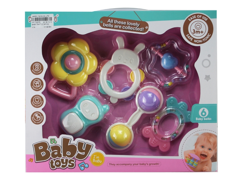 BABY RATTLE 6PCS - HP1122276