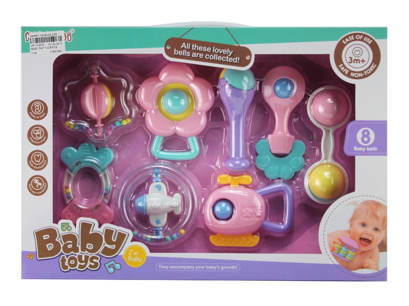 BABY RATTLE 8PCS - HP1122279