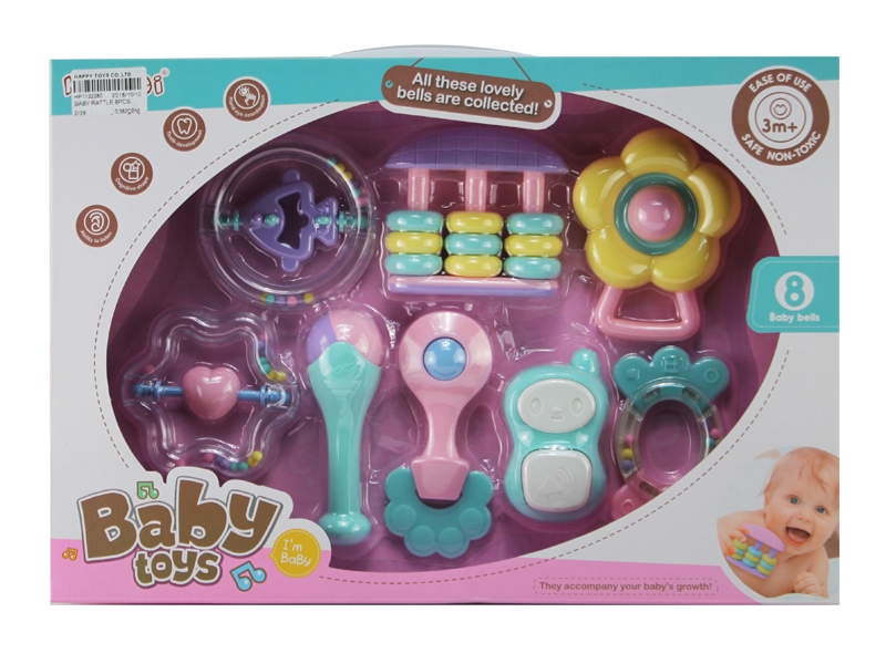 BABY RATTLE 8PCS - HP1122280