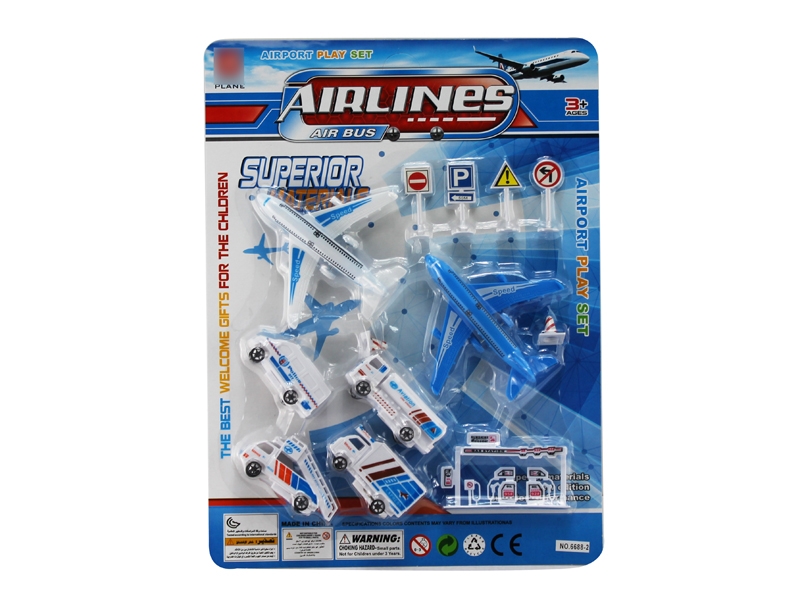 PULL BACK PLANE SET W/FREE WAY CAR - HP1122303