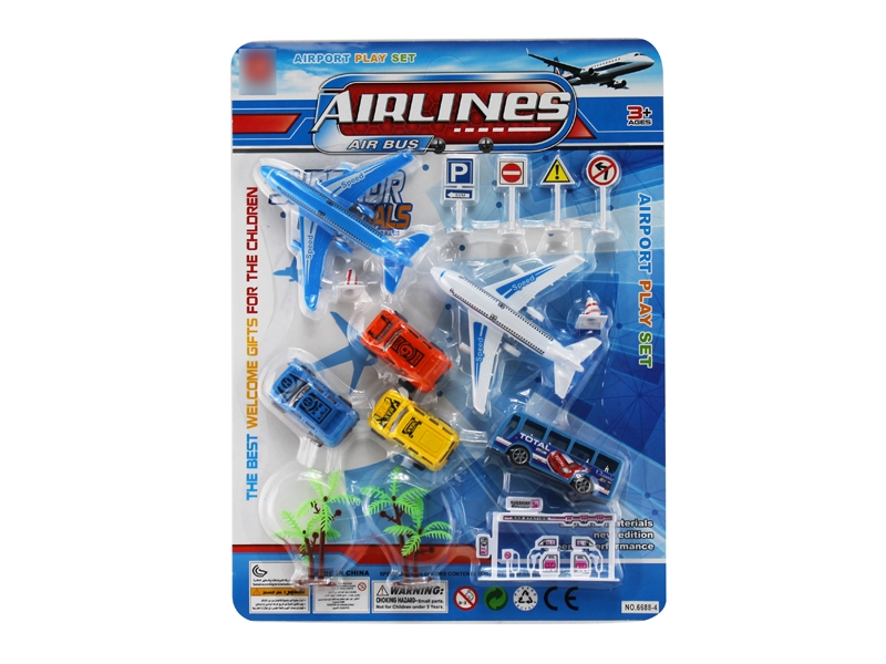 PULL BACK PLANE SET W/FREE WAY CAR - HP1122305