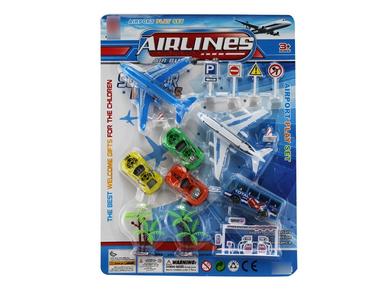 PULL BACK PLANE SET W/FREE WAY CAR - HP1122307