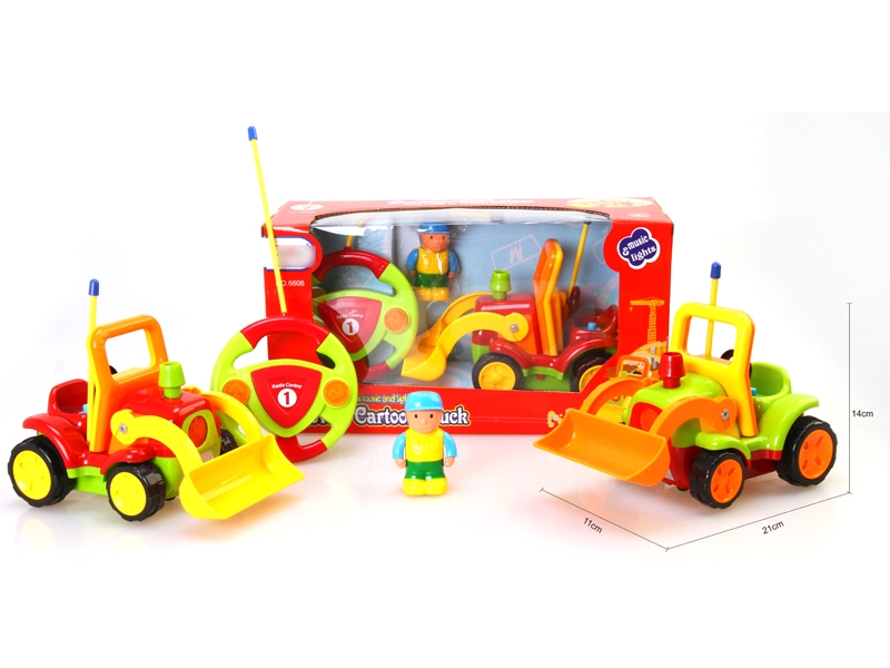 R/C 2 FUNCTION CARTOON CONSTRUCTION CAR W/LIGHT & MUSIC (2 COLORS) - HP1122527