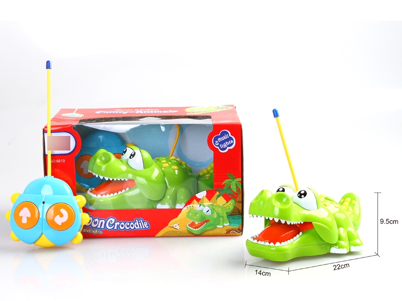 R/C 2 FUNCTION CARTOON CROCODILIAN W/LIGHT & MUSIC - HP1122528
