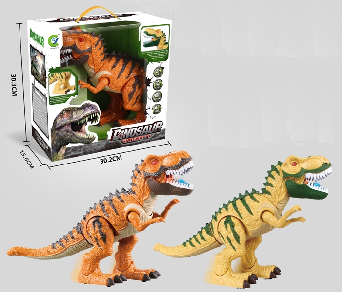 B/O DINOSAUD W/VOICE & LIGHT/WALKING,YELLOW/ORANGE - HP1122588