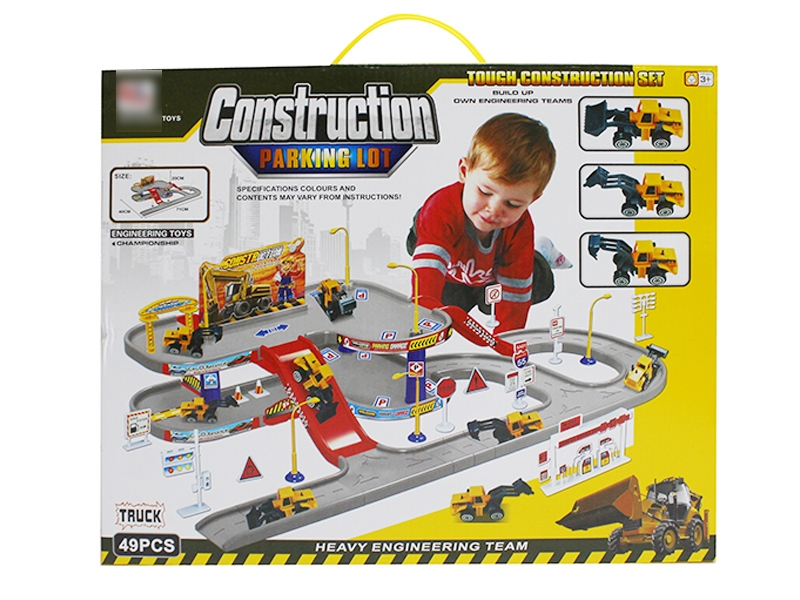 PARKING LOT W/FREE WAY CONSTRUCTION CAR 3PCS - HP1122879