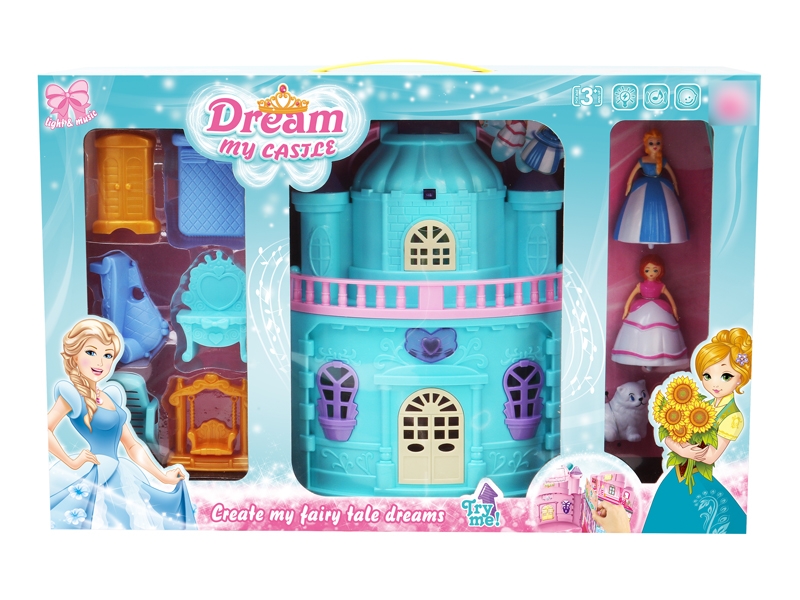 CASTLE SET W/TOP PRINCESS & ACCESSORIES & LIGHG & MUSIC INCLUDED BUTTONCELL - HP1122953