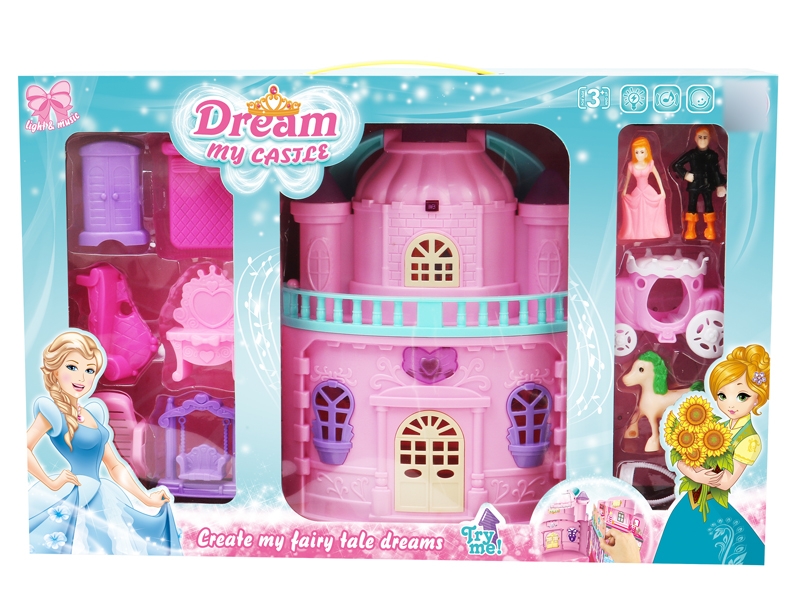 CASTLE SET W/PRINCESS & ACCESSORIES & LIGHG & MUSIC INCLUDED BUTTONCELL - HP1122954