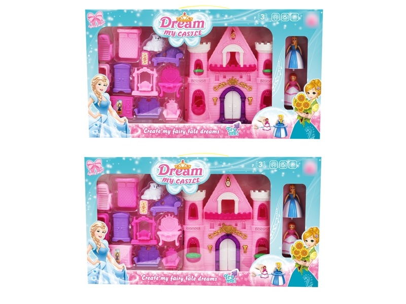 CASTLE SET W/TOP PRINCESS & ACCESSORIES & LIGHG & MUSIC INCLUDED BUTTONCELL 2ASST - HP1122958