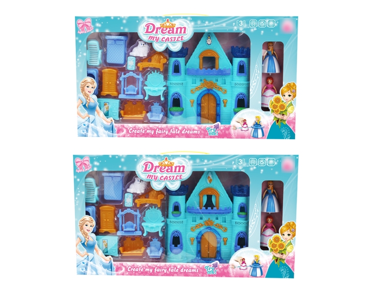 CASTLE SET W/TOP PRINCESS & ACCESSORIES & LIGHG & MUSIC INCLUDED BUTTONCELL 2ASST - HP1122959