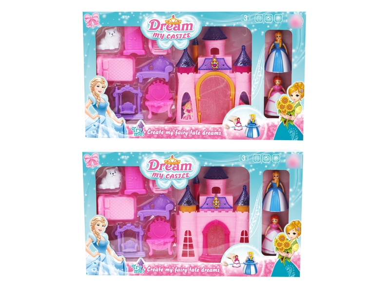 CASTLE SET W/TOP PRINCESS & ACCESSORIES & LIGHG & MUSIC INCLUDED BUTTONCELL 2ASST - HP1122962