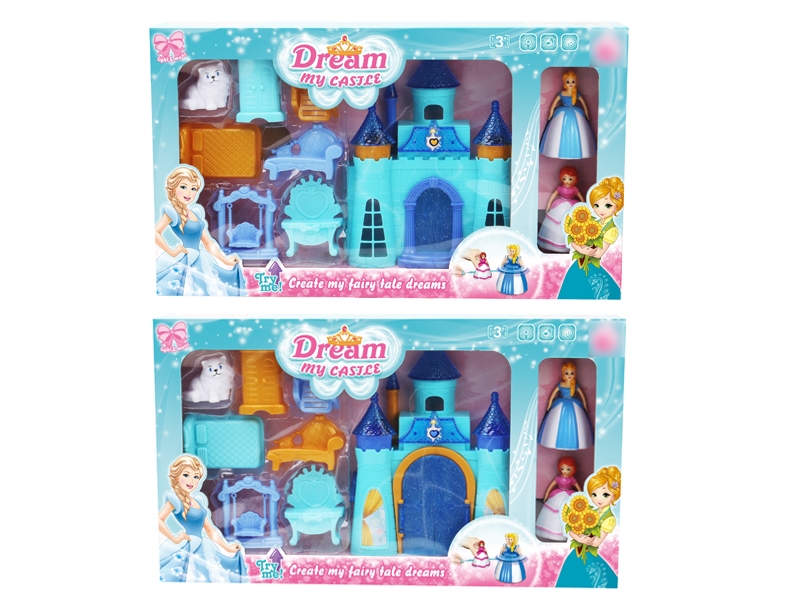 CASTLE SET W/TOP PRINCESS & ACCESSORIES & LIGHG & MUSIC INCLUDED BUTTONCELL 2ASST - HP1122963