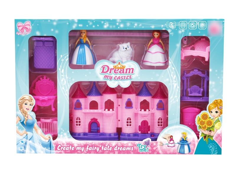 CASTLE SET W/TOP PRINCESS & ACCESSORIES & LIGHG & MUSIC INCLUDED BUTTONCELL - HP1122966
