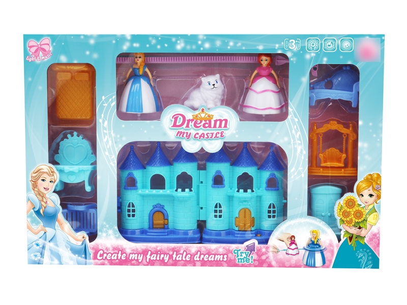 CASTLE SET W/TOP PRINCESS & ACCESSORIES & LIGHG & MUSIC INCLUDED BUTTONCELL - HP1122967