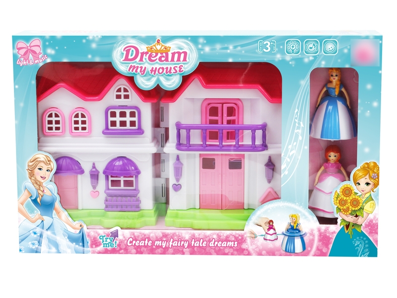 VILLA SET W/TOP PRINCESS & ACCESSORIES & LIGHG & MUSIC INCLUDED BUTTONCELL - HP1122970
